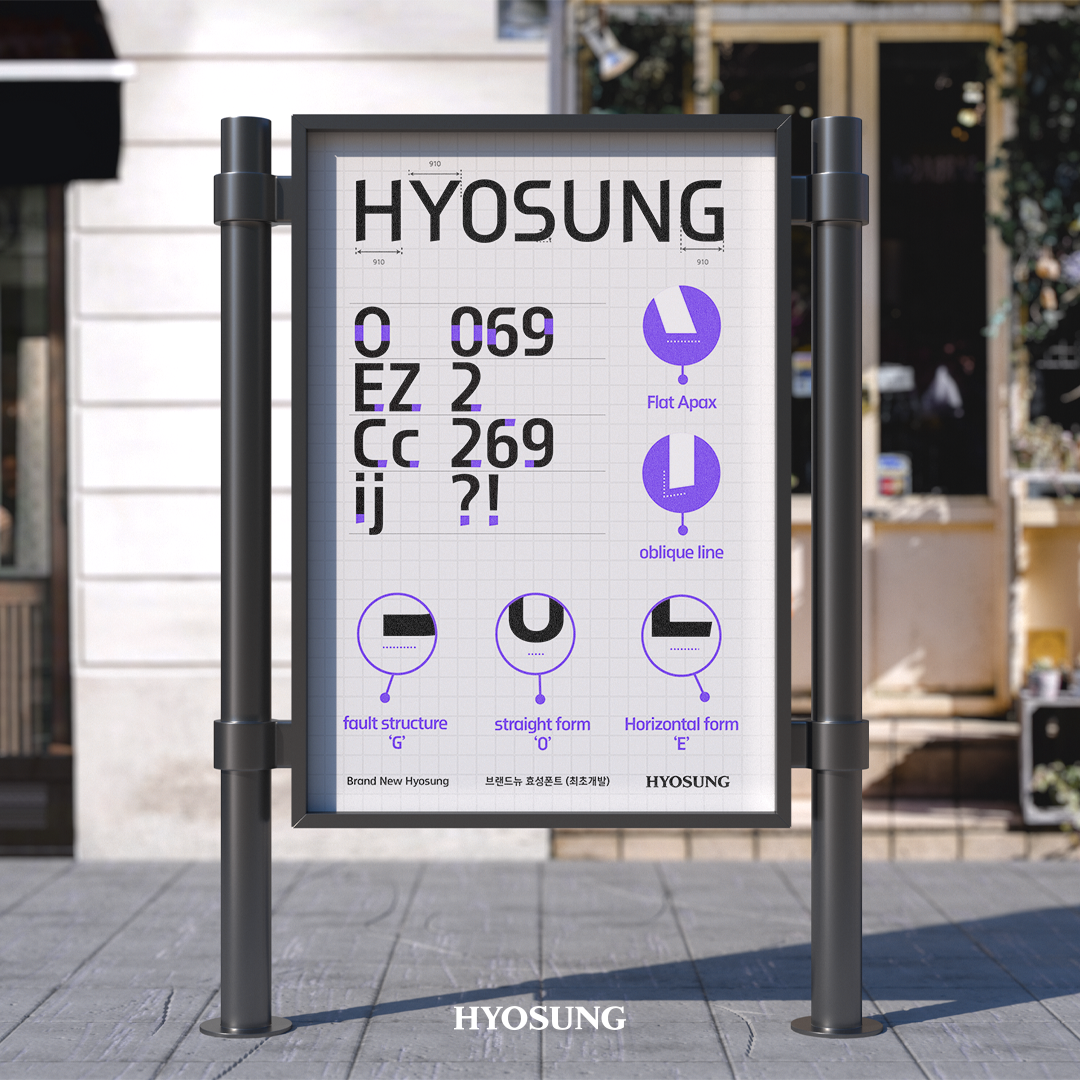 Hyosung Group's exclusive font, Brand New Hyosung font