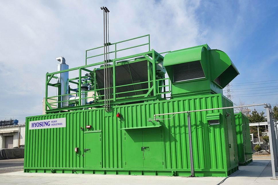 World’s first commercialized 100% hydrogen engine generator by Hyosung Heavy Industries, installed and operational