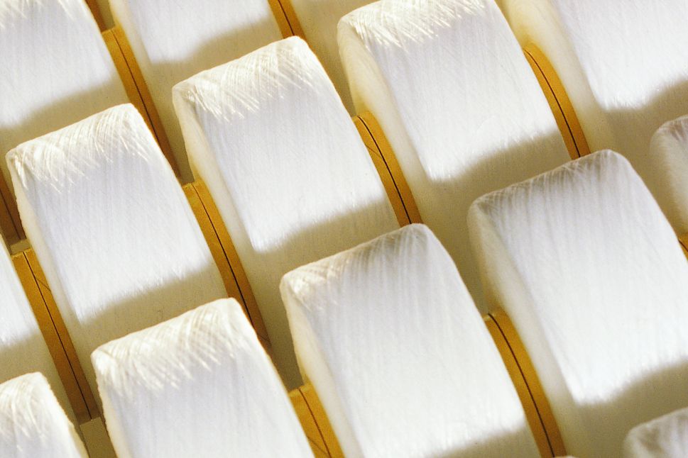 Hyosung’s mass-produced spandex yarn, the first in Korea to be industrialized successfully