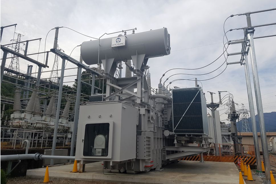 154kV high-voltage transformer, successfully developed by Hyosung Heavy Industries in 1969 as Korea’s first