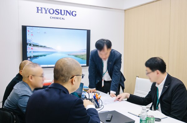 Hyosung Chemical garnered significant interest from buyers over the four days of CHINAPLAS.